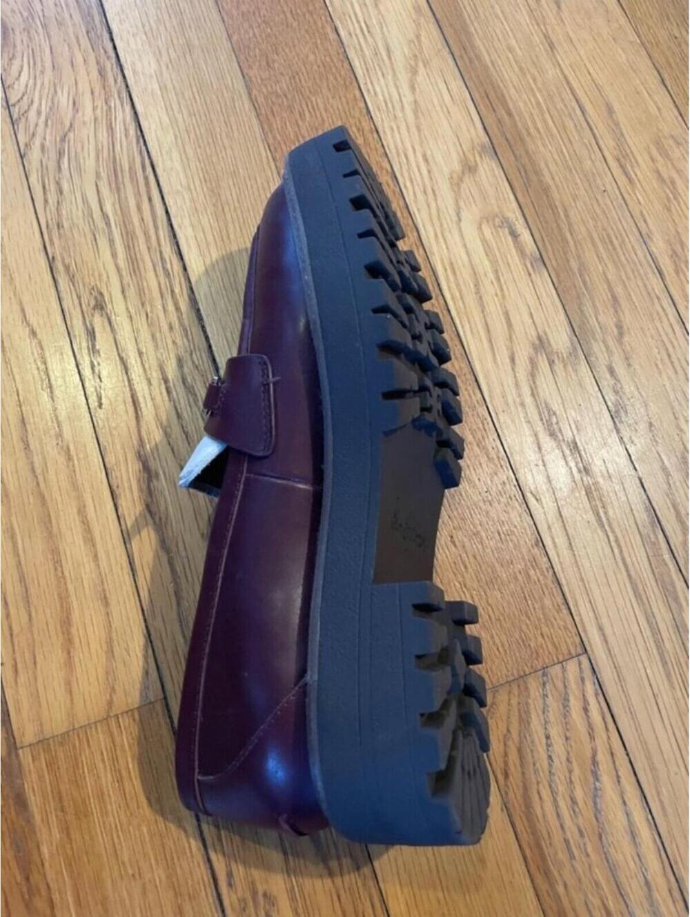 Sam Edelman Women's Laurs Lug Sole Shoe Two Tone Burgundy Cream US 7 - Picture 9 of 15